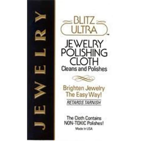 Blitz Mfg 8 x 10 in. Ultra Jewelry Polishing Cloth, Two Ply - Treated BL39330